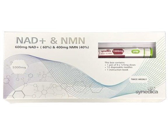 NAD+ & NMN 1000mg original product packaging photograph