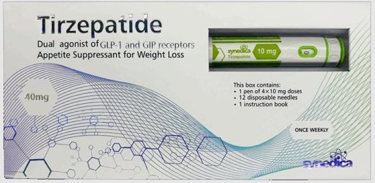 Tirzepatide 40mg original product packaging photograph