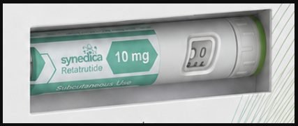 Counterfeit Retatrutide pen bearing an imitation label