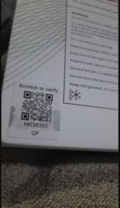 Counterfeit verification sticker photo